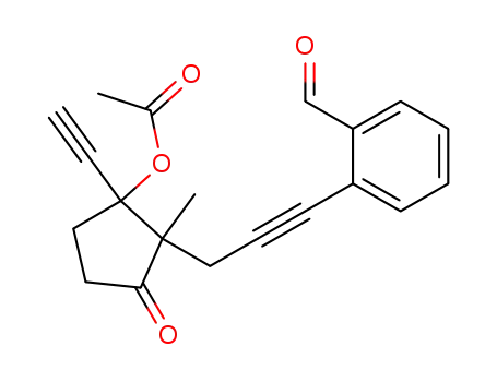 acetic acid 1-ethynyl-2-[3-(2-formyl-phenyl)-prop-2-ynyl]-2-methyl-3-oxo-cyclopentyl ester