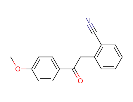 Molecular Structure of 13670-86-5 (2-[2-(4-methoxyphenyl)-2-oxoethyl]benzonitrile)