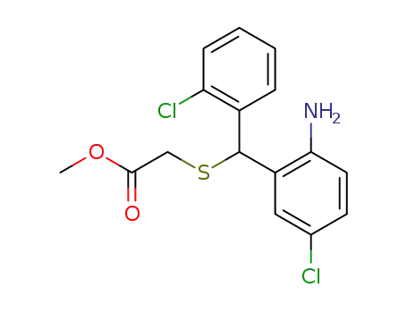 Acetic acid, [[(2-amino-5-chlorophenyl)(2-chlorophenyl)methyl]thio]-,
methyl ester