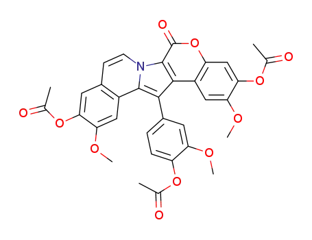 14-(4-acetoxy-3-methoxyphenyl)-3,11-diacetoxy-2,12-dimethoxy-6H-chromeno[4',3':4,5]pyrrolo[2,1-a]isoquinolin-6-one