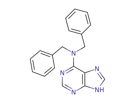 Molecular Structure of 4236-49-1 (1H-Purin-6-amine, N,N-bis(phenylmethyl)-)