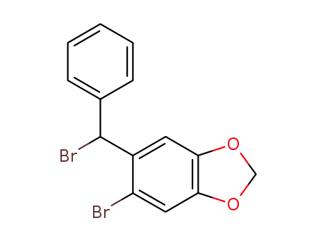 Molecular Structure of 489395-98-4 (1,3-Benzodioxole, 5-bromo-6-(bromophenylmethyl)-)