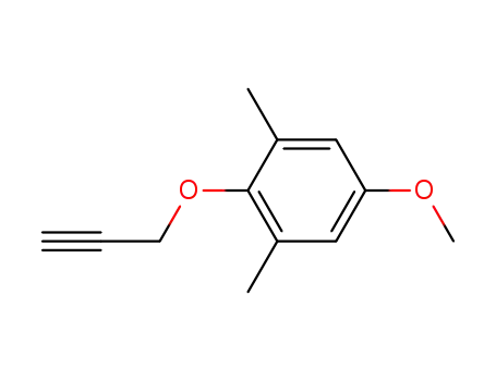 Molecular Structure of 750624-37-4 (Benzene, 5-methoxy-1,3-dimethyl-2-(2-propynyloxy)- (9CI))