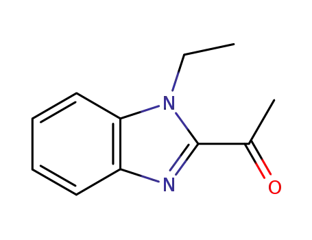 Molecular Structure of 243668-26-0 (Ethanone, 1-(1-ethyl-1H-benzimidazol-2-yl)- (9CI))