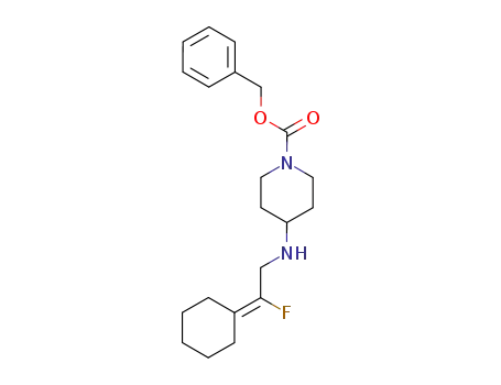 4-(2-cyclohexylidene-2-fluoro-ethylamino)-piperidine-1-carboxylic acid benzyl ester