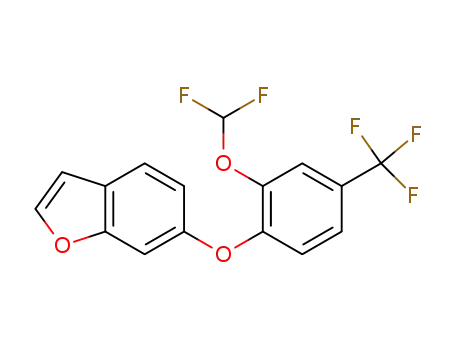 Molecular Structure of 957146-68-8 (6-[2-(Difluoromethoxy)-4-(trifluoromethyl)phenoxy]-1-benzofuran)
