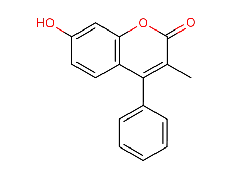 Molecular Structure of 54431-13-9 (7-HYDROXY-3-METHYL-4-PHENYLCOUMARIN  98)