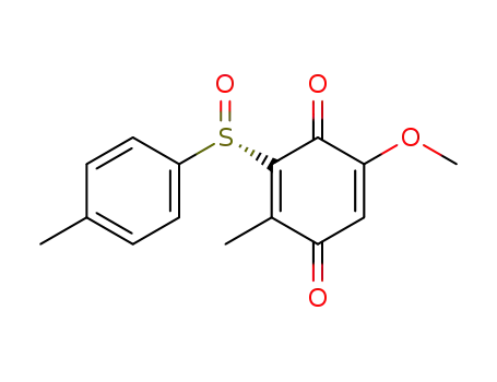 Molecular Structure of 899822-68-5 ((S<sub>S</sub>)-5-methoxy-2-methyl-3-(toluene-4-sulfinyl)-[1,4]benzoquinone)