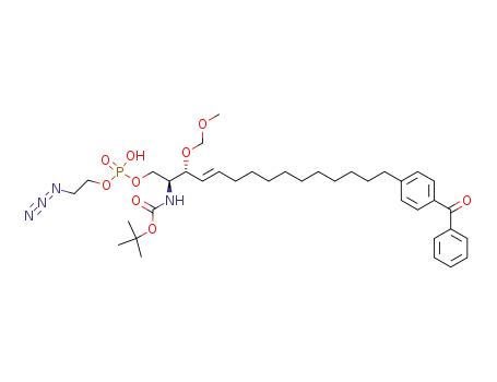 (2S,3R)-1-O-[(2'-azidoethyl)(hydroxy)phosphoryl]-2-(N-(tert-butoxycarbonyl)amino)-3-O-methoxymethyl-15-(4'-benzoylphenyl)-(4E)-pentadecene-1,3-diol