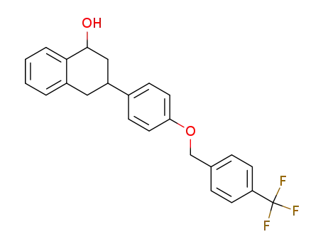 Molecular Structure of 103772-30-1 (3-[4-[[4-(trifluoromethyl)phenyl]methoxy]phenyl]tetralin-1-ol)