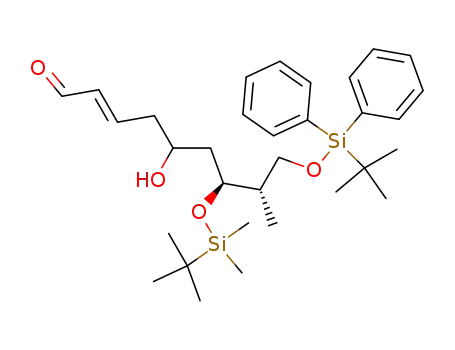 7-(<i>tert</i>-butyl-dimethyl-silanyloxy)-9-(<i>tert</i>-butyl-diphenyl-silanyloxy)-5-hydroxy-8-methyl-non-2-enal