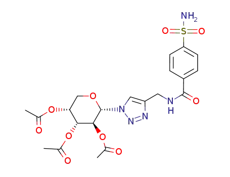 4-({[4-(aminosulfonyl)benzoyl]amino}methyl)-1-(2',3',4'-tri-o-acetyl-α-D-arabinopyranosyl)-1H-1,2,3-triazole