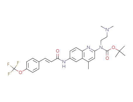 tert-butyl (2-dimethylaminoethyl)-{4-methyl-6-[(E)-3-(4-trifluoromethoxyphenyl)acryloylamino]quinolin-2-yl}carbamate