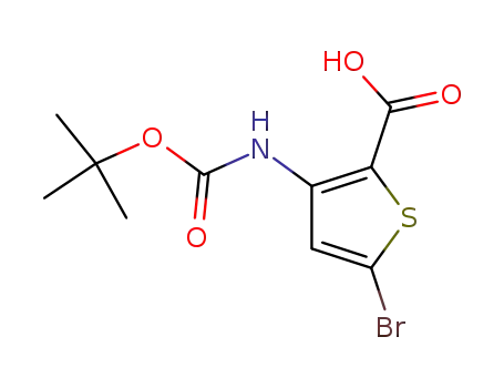 Molecular Structure of 494833-77-1 (5-BroMo-3-tert-butoxycarbonylaMino-thiophene-2-carboxylic acid)