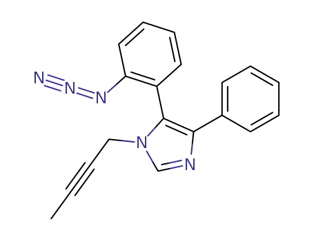 Molecular Structure of 873890-37-0 (1H-Imidazole, 5-(2-azidophenyl)-1-(2-butynyl)-4-phenyl-)