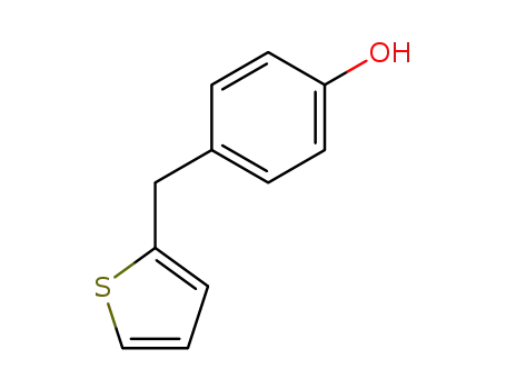 Molecular Structure of 91680-55-6 (Phenol, 4-(2-thienylmethyl)-)