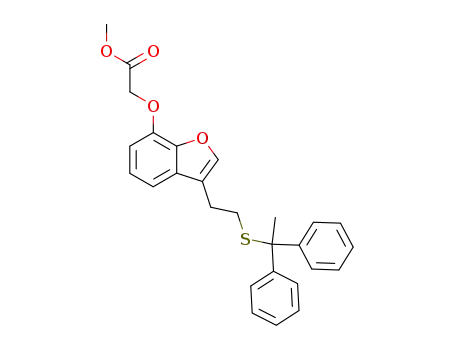 {3-[2-(1,1-diphenylethylsulfanyl)ethyl]benzofuran-7-yloxy}acetic acid methyl ester