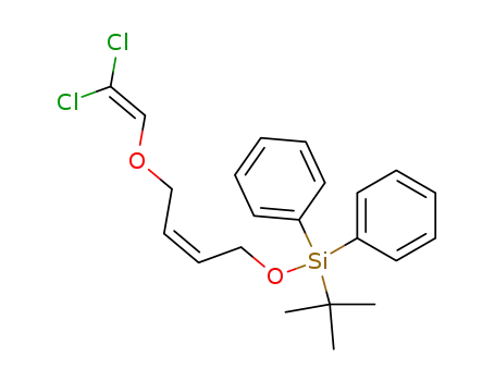 Molecular Structure of 877203-77-5 (((Z)-41-(2,2-dichlorovinyloxy)but-2-enyloxy)(tert-butyl)diphenylsilane)