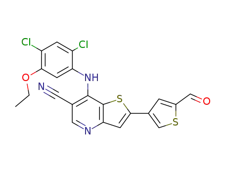 7-[(2,4-dichloro-5-ethoxyphenyl)amino]-2-(5-formylthien-3-yl)thieno[3,2-b]pyridine-6-carbonitrile