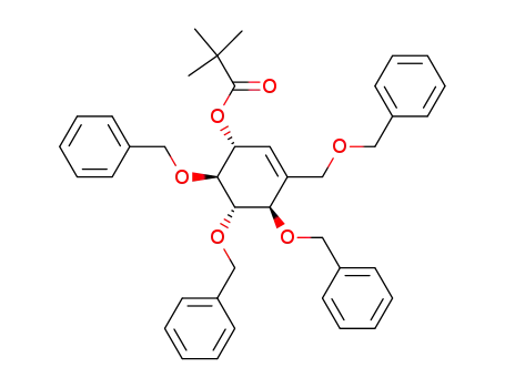 (1R,2R,3S,4R)-2,3,4-tri-O-benzyl-1-O-pivaloyl-5-(benzyloxymethyl)-cyclohex-5-ene-1,2,3,4-tetrol