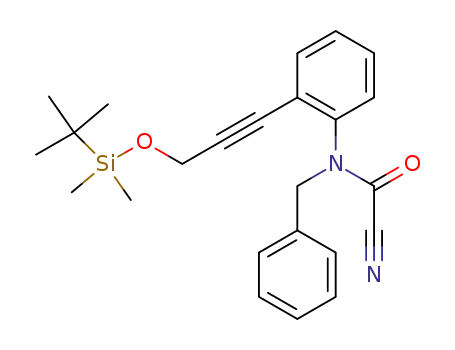 N-benzyl-N-{2-[3-(tert-butyldimethylsilyloxy)prop-1-ynyl]phenyl}cyanoformamide