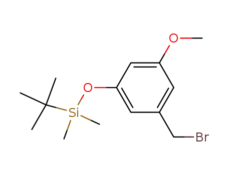 Molecular Structure of 709043-29-8 (Silane,
[3-(bromomethyl)-5-methoxyphenoxy](1,1-dimethylethyl)dimethyl-)
