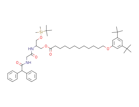 12-(3,5-di-<i>tert</i>-butyl-phenoxy)-dodecanoic acid 3-(<i>tert</i>-butyl-dimethyl-silanyloxy)-2-(2-diphenylacetylamino-acetylamino)-propyl ester