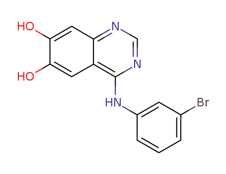 Molecular Structure of 169205-86-1 (4-(3-broMophenylaMino)quinazoline-6,7-diol)