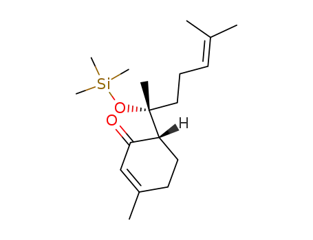 Molecular Structure of 673451-22-4 (2-Cyclohexen-1-one,
6-[(1R)-1,5-dimethyl-1-[(trimethylsilyl)oxy]-4-hexenyl]-3-methyl-, (6S)-)