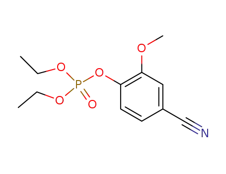 Molecular Structure of 4081-09-8 (Phosphoric acid, 4-cyano-2-methoxyphenyl diethyl ester)