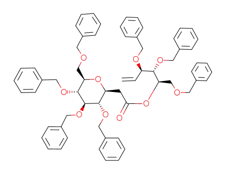 ((2S,3S,4R,5R,6R)-3,4,5-Tris-benzyloxy-6-benzyloxymethyl-tetrahydro-pyran-2-yl)-acetic acid (1R,2S,3R)-2,3-bis-benzyloxy-1-benzyloxymethyl-pent-4-enyl ester