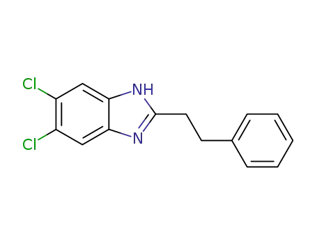 Molecular Structure of 905287-99-2 (5,6-dichloro-2-phenethyl-1H-benzo[d]imidazole)