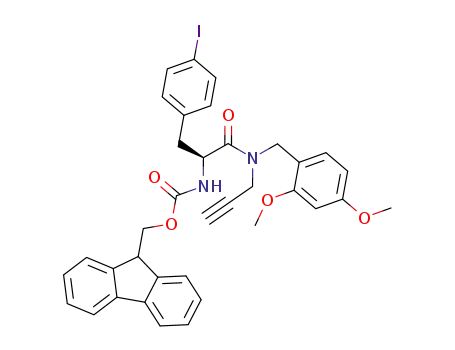 Molecular Structure of 867335-92-0 ([1-[(2,4-dimethoxy-benzyl)-prop-2-ynyl-carbamoyl]-2-(4-iodo-phenyl)-ethyl]-carbamic acid 9<i>H</i>-fluoren-9-ylmethyl ester)