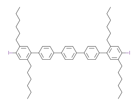 4,4''''-diiodo-2,5,2'''',5''''-tetrahexyl-[1,1';4',1'';4'',1''';4''',1'''']quinquephenyl