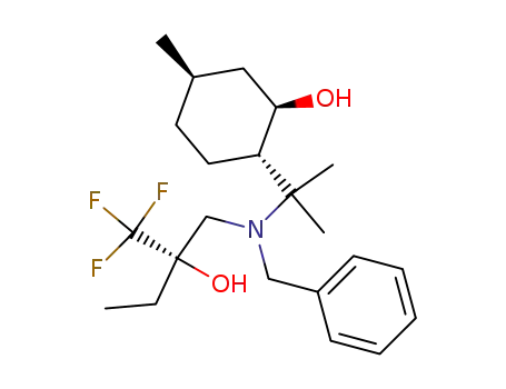 (2S)-N-benzyl-N-(2-trifluoromethyl-2-hydroxybut-1-yl)-8'-aminomenthol
