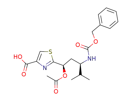 2-((1R,3R)-1-Acetoxy-3-benzyloxycarbonylamino-4-methyl-pentyl)-thiazole-4-carboxylic acid