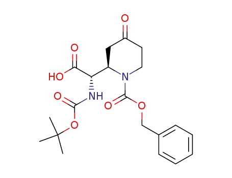 (2S,2'R)-tert-butoxycarbonylamino-(1'-benzyloxycarbonyl-4'-oxopiperidin-2'-yl)-acetic acid