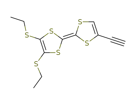 Molecular Structure of 475113-97-4 (4,5-bis-ethylsulfanyl-4'-ethynyl-[2,2']bi[[1,3]dithiolylidene])