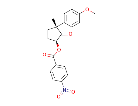 Molecular Structure of 395656-57-2 (Cyclopentanone, 2-(4-methoxyphenyl)-2-methyl-5-[(4-nitrobenzoyl)oxy]-,
(2R,5S)-)