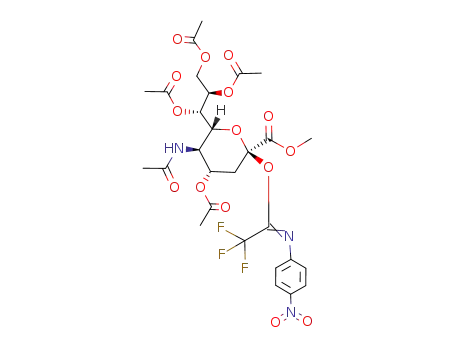 methyl 5-acetamido-4,7,8,9-tetra-O-acetyl-3,5-dideoxy-D-glycero-β-D-galacto-2-nonulopyranosonate 2-(N-p-nitrophenyl)trifluoroacetimidate