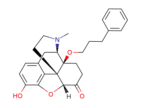 Molecular Structure of 646033-04-7 (4,5α-epoxy-3-hydroxy-17-methyl-14β-[(3-phenylpropyl)oxy]morphinan-6-one)