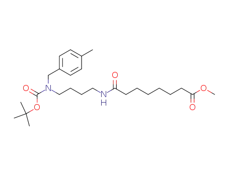 Octanoic acid,
8-[[4-[[(1,1-dimethylethoxy)carbonyl][(4-methylphenyl)methyl]amino]butyl]
amino]-8-oxo-, methyl ester