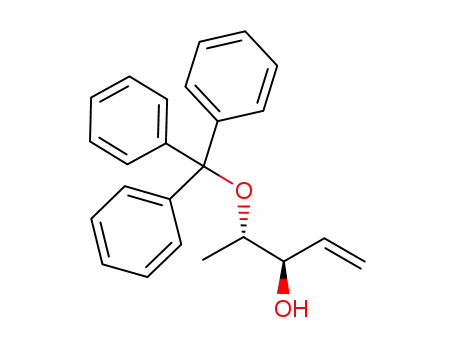Molecular Structure of 591766-40-4 (1-Penten-3-ol, 4-(triphenylmethoxy)-, (3R,4S)-)