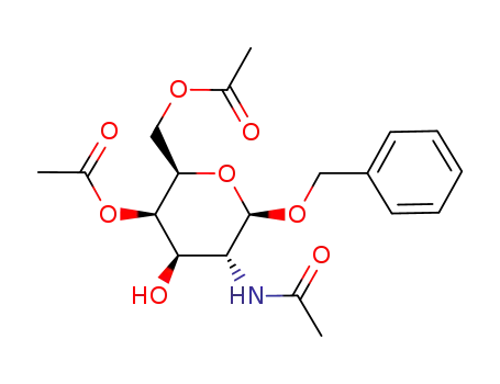 Molecular Structure of 461025-98-9 (benzyl 2-acetamido-4,6-di-O-acetyl-2-deoxy-β-D-galactopyranoside)