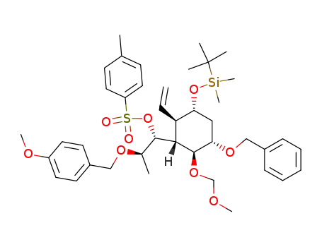 (1S,2S,3S,4R,5R)-1-benzyloxy-5-(tert-butyldimethylsilyloxy)-3-[(1'R,2'R)-2'-(4-methoxybenzyloxy)-1'-(p-toluenesulfonyloxy)propyl]-2-methoxymethyloxy-4-vinylcyclohexane