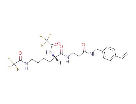 (S)-2,6-Bis-(2,2,2-trifluoro-acetylamino)-hexanoic acid [2-(4-vinyl-benzylcarbamoyl)-ethyl]-amide