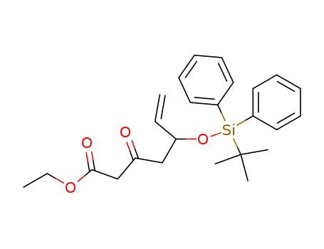 Molecular Structure of 316380-13-9 (ethyl 5-(2,2-dimethyl-1,1-diphenyl-1-silapropoxy)-3-oxohept-6-enoate)