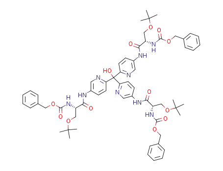 [1-(6-{bis-[5-(2-benzyloxycarbonylamino-3-<i>tert</i>-butoxy-propionylamino)-pyridin-2-yl]-hydroxy-methyl}-pyridin-3-ylcarbamoyl)-2-<i>tert</i>-butoxy-ethyl]-carbamic acid benzyl ester