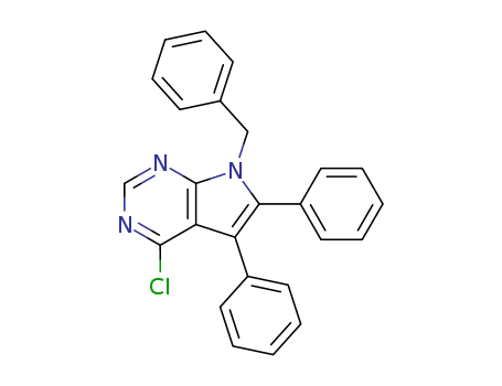 7H-Pyrrolo[2,3-d]pyrimidine, 4-chloro-5,6-diphenyl-7-(phenylmethyl)-