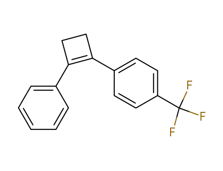 Molecular Structure of 647028-06-6 (Benzene, 1-(2-phenyl-1-cyclobuten-1-yl)-4-(trifluoromethyl)-)